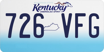 KY license plate 726VFG