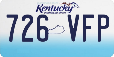 KY license plate 726VFP