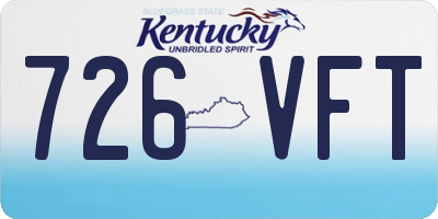 KY license plate 726VFT