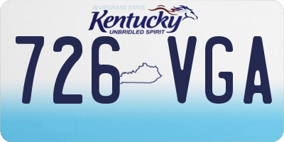 KY license plate 726VGA