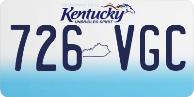 KY license plate 726VGC