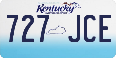 KY license plate 727JCE