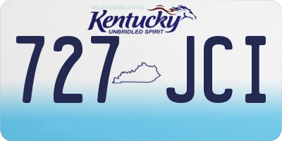 KY license plate 727JCI