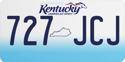 KY license plate 727JCJ