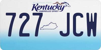 KY license plate 727JCW