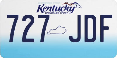 KY license plate 727JDF