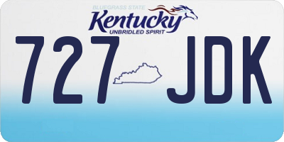 KY license plate 727JDK