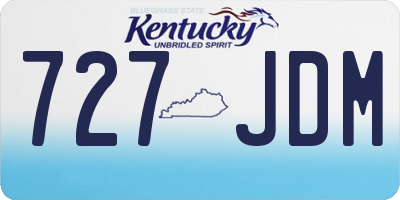 KY license plate 727JDM