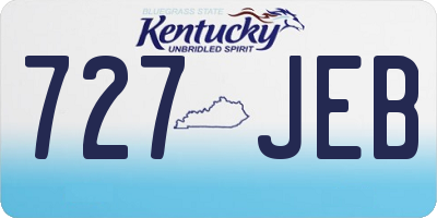 KY license plate 727JEB
