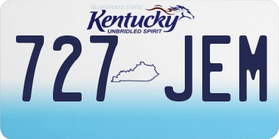 KY license plate 727JEM