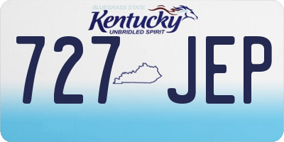 KY license plate 727JEP