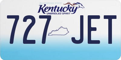 KY license plate 727JET