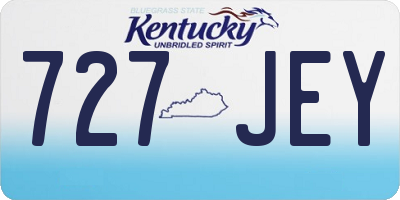 KY license plate 727JEY