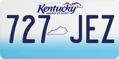 KY license plate 727JEZ