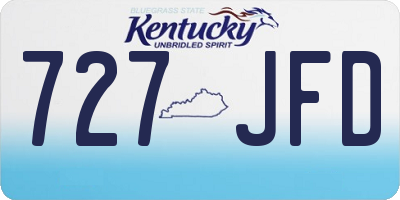 KY license plate 727JFD