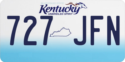 KY license plate 727JFN