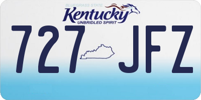 KY license plate 727JFZ