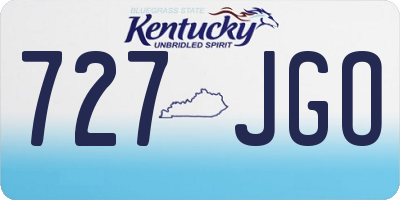 KY license plate 727JGO