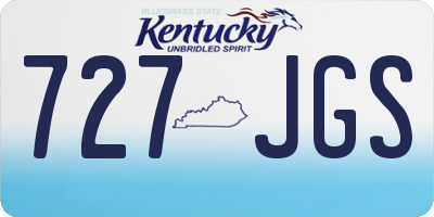 KY license plate 727JGS