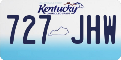 KY license plate 727JHW