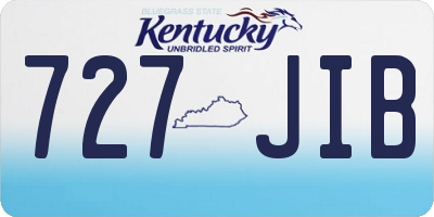 KY license plate 727JIB