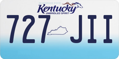 KY license plate 727JII