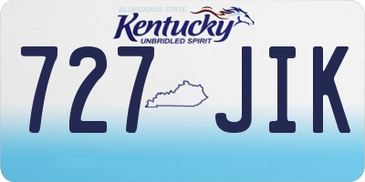 KY license plate 727JIK