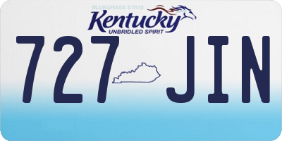 KY license plate 727JIN