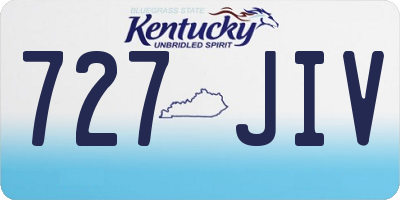 KY license plate 727JIV