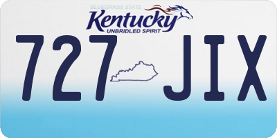 KY license plate 727JIX