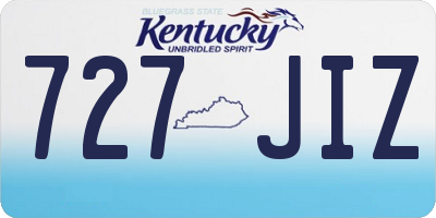 KY license plate 727JIZ
