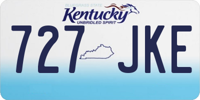 KY license plate 727JKE