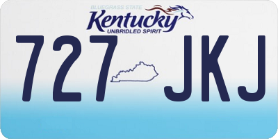 KY license plate 727JKJ