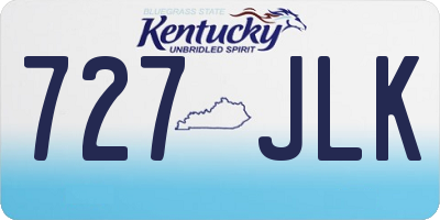 KY license plate 727JLK