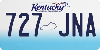 KY license plate 727JNA