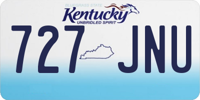 KY license plate 727JNU