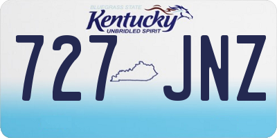 KY license plate 727JNZ
