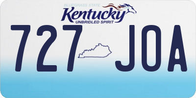 KY license plate 727JOA