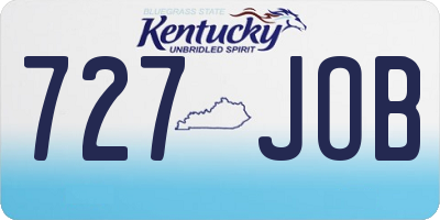 KY license plate 727JOB