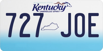 KY license plate 727JOE