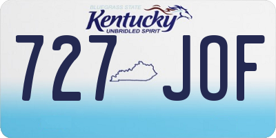 KY license plate 727JOF