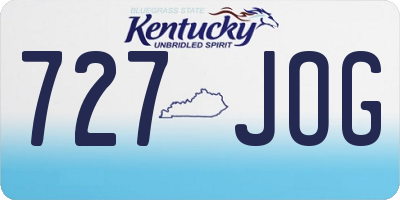 KY license plate 727JOG