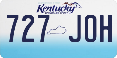 KY license plate 727JOH