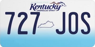 KY license plate 727JOS