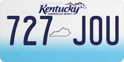 KY license plate 727JOU