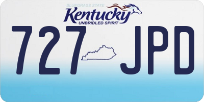 KY license plate 727JPD