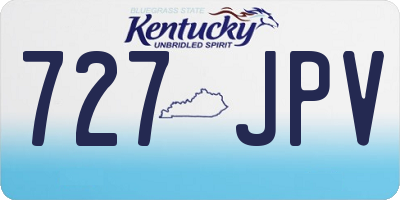 KY license plate 727JPV