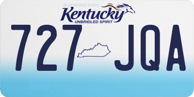 KY license plate 727JQA