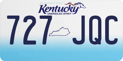 KY license plate 727JQC