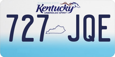 KY license plate 727JQE